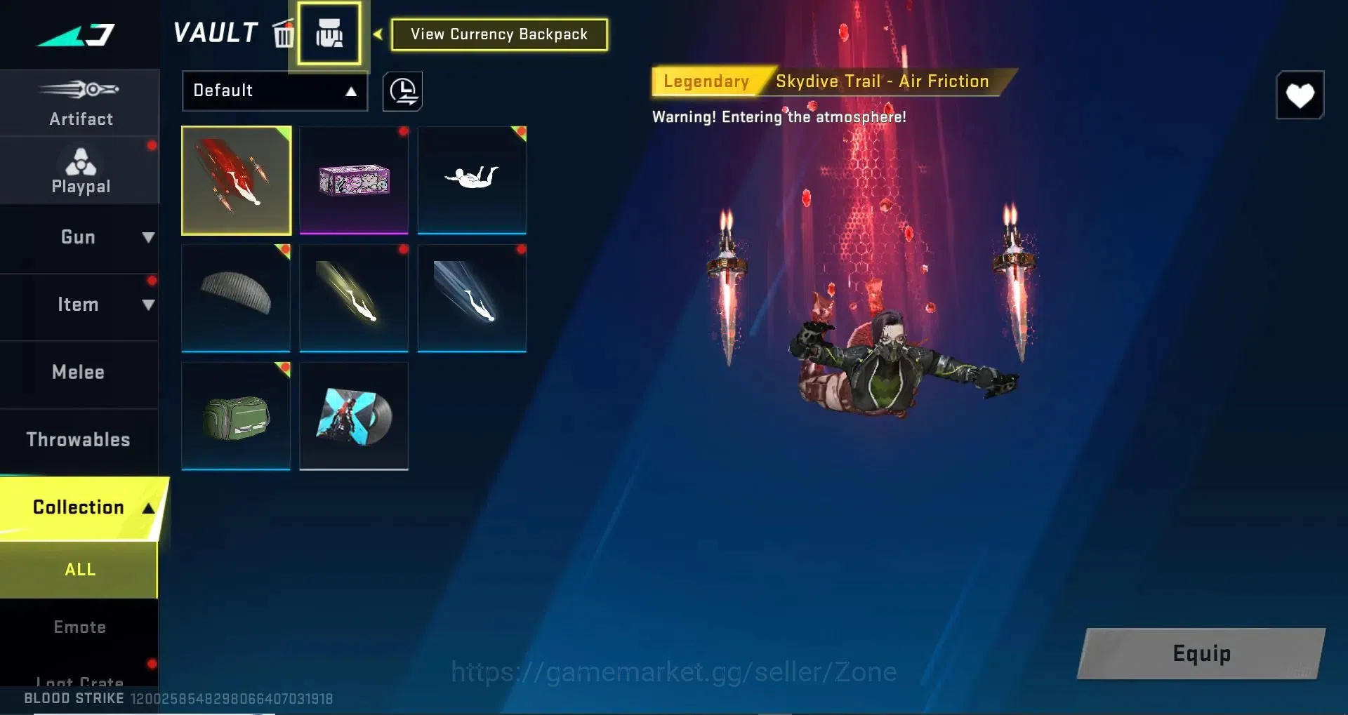 Blood Strike Accounts Others ASIA|1 ETERNAL: AUG Empyrean|1 LEGENDARY Skydive Trail|8 Strikers|L3|10K 4