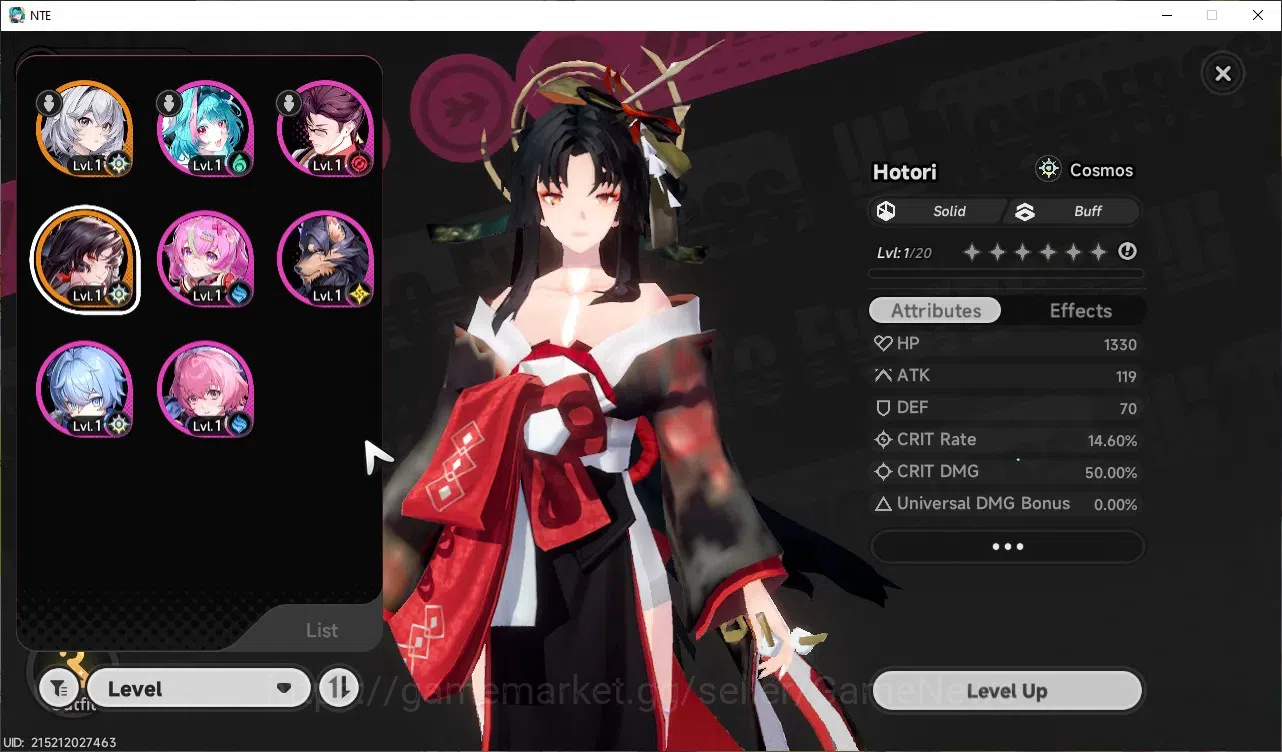 Neverness to Everness Accounts GLOBAL SEA|HL 3|1 SSR| Limited Hotori + Signature image 1