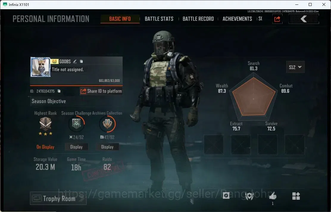 Arena Breakout Accounts Mobile | LV 30 | SV 20.3 M | CV 6.4 M |Epic Wp RS image 1