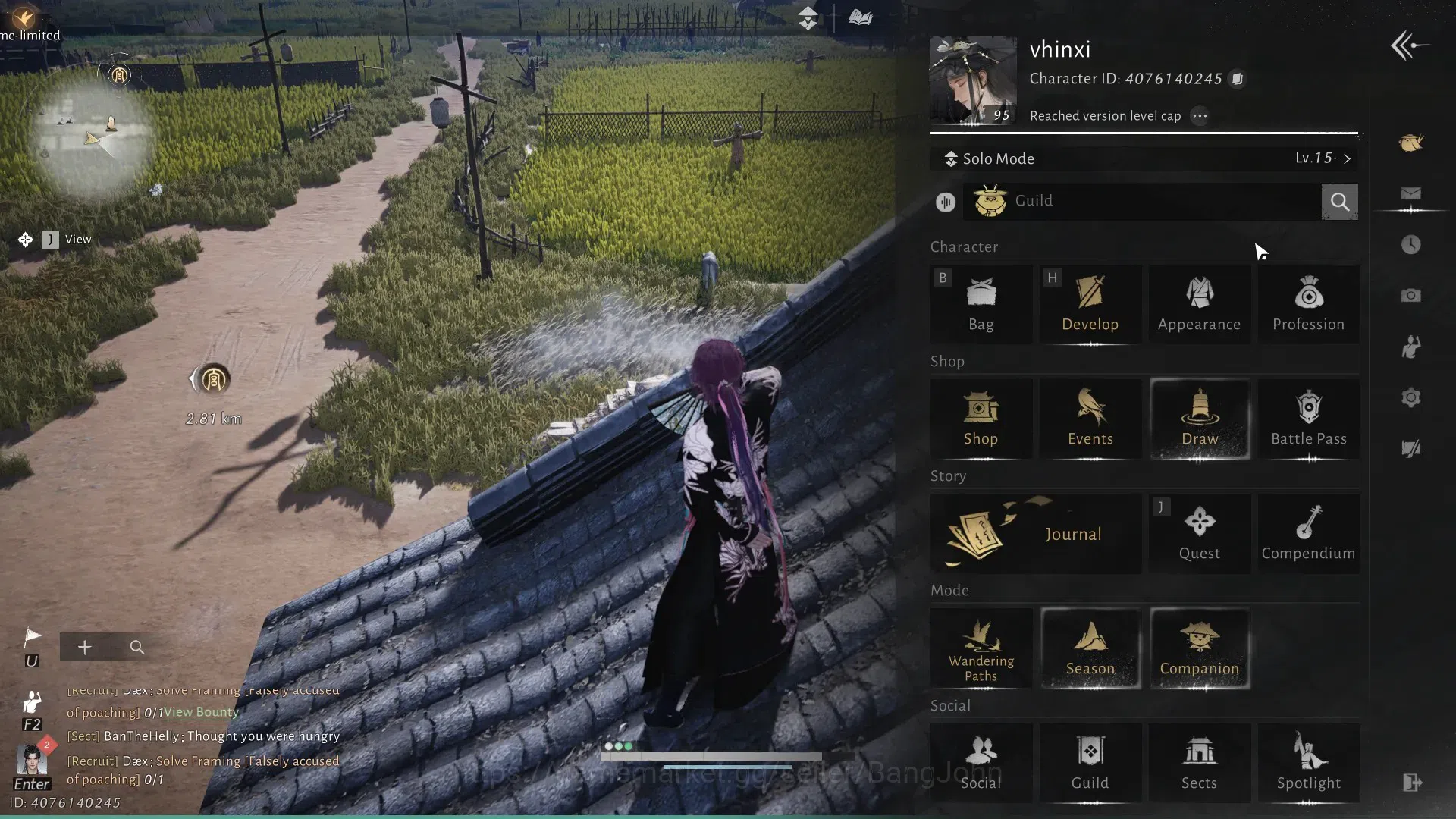Where Winds Meet Accounts ASIA|SelectOn 1 HC|MC Male|LV95|Power 28K|Vitality 100|Innerway 5444|Silkbind-Jade|Panda|WWM194B 15