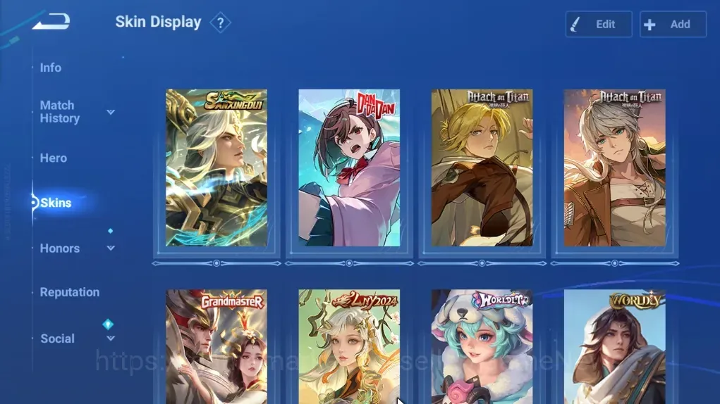 Honor of Kings Accounts Rare Skin Hero 116|Skin 107|Sanxingdui Hou Yi,LNY2024 Da Qiao,DanDaDan Daji,AoT Mayene 1