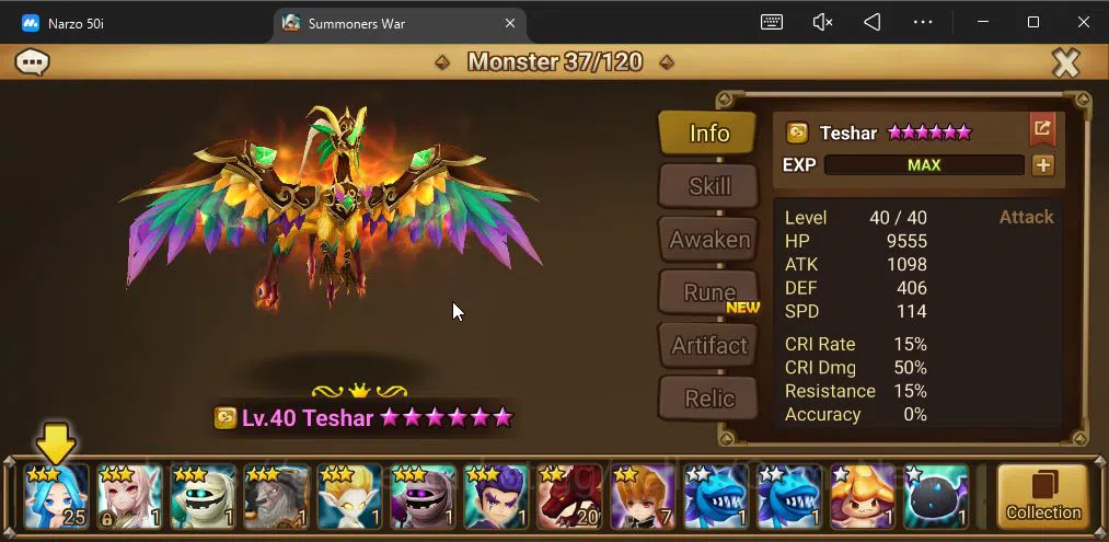 Summoners War: Sky Arena Accounts ASIA|Lv 26|Fresh Starter| Teshar | 1,9K Crystal + image 4
