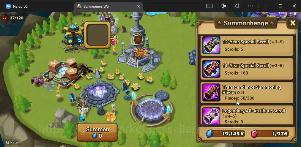 Summoners War: Sky Arena Accounts ASIA|Lv 26|Fresh Starter| Teshar | 1,9K Crystal + image 5