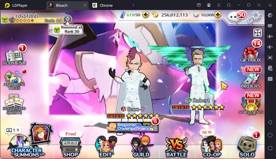 Bleach: Brave Souls Accounts Starter Global | 109K BP+10K Orb|Fresh Story|Ichigo DT |Grimmmjow 11th|Aizen 6th|Bazz-B 1