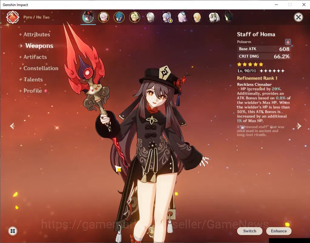 Genshin Impact Accounts ASIA|AR 56|6 Limited + 7 (*5Weapon)|(Hutao,Nahida) image 3