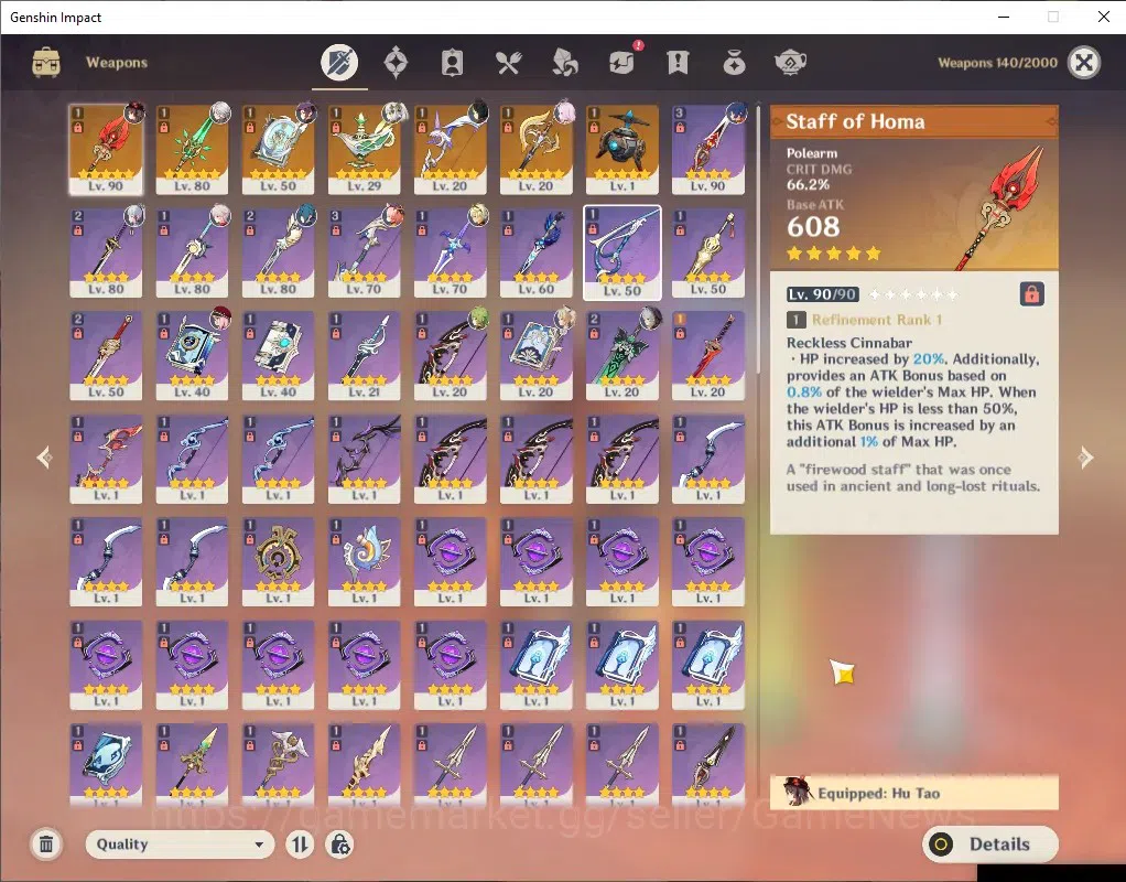 Genshin Impact Accounts ASIA|AR 56|6 Limited + 7 (*5Weapon)|(Hutao,Nahida) image 5