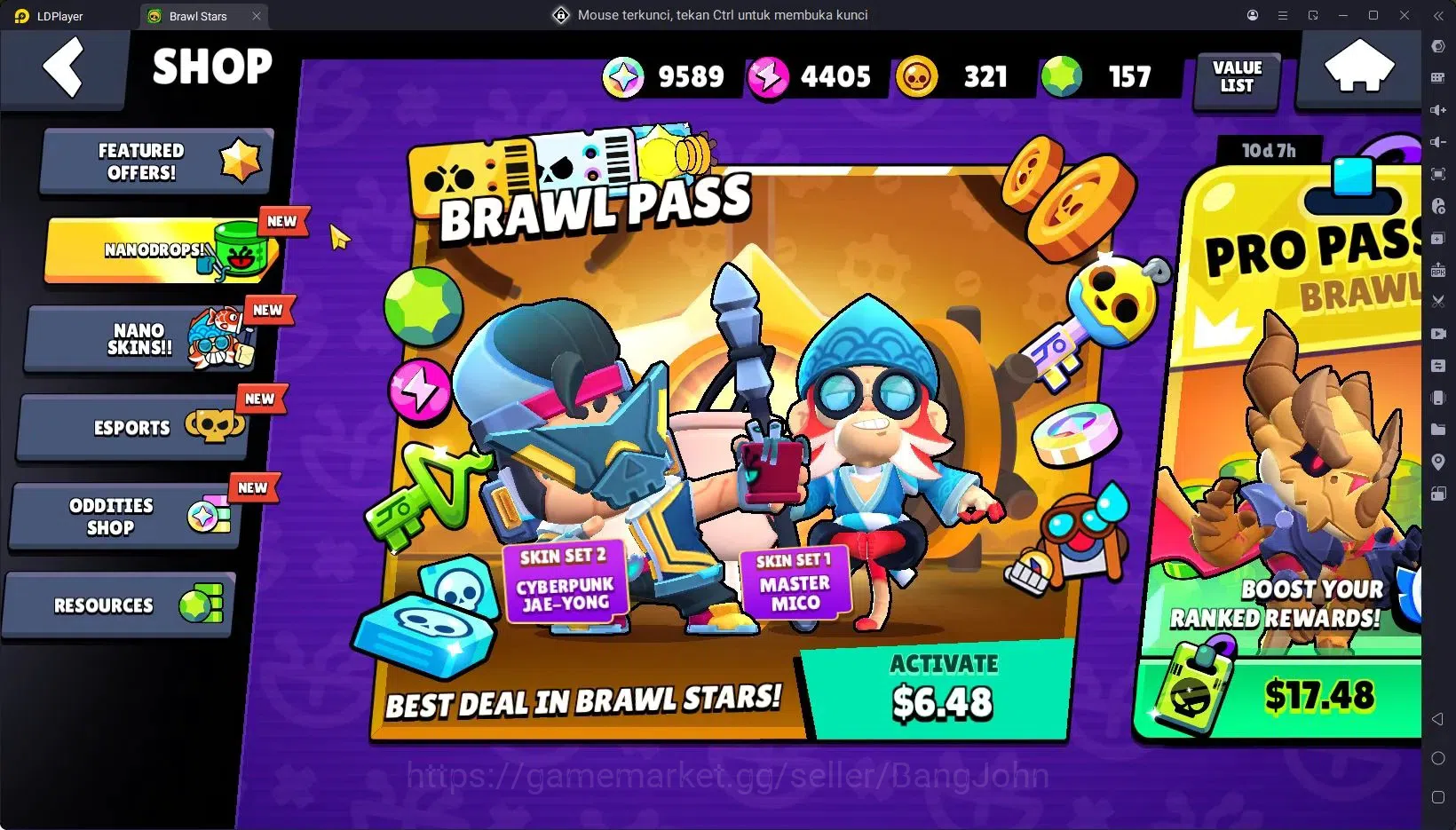 Brawl Stars Accounts Trophy 31686|92 Brawler|11 Max Hypercharge|3 Hc(Kenji,Buzz,Poco),6 Legend,7 Mythic|9589 Bling 15