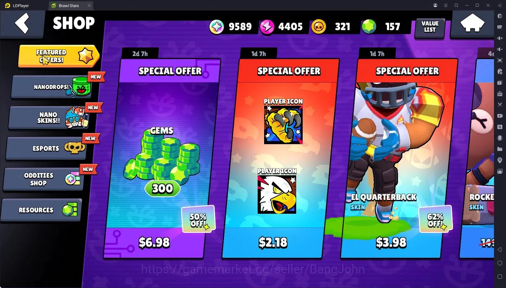 Brawl Stars Accounts Trophy 31686|92 Brawler|11 Max Hypercharge|3 Hc(Kenji,Buzz,Poco),6 Legend,7 Mythic|9589 Bling 16