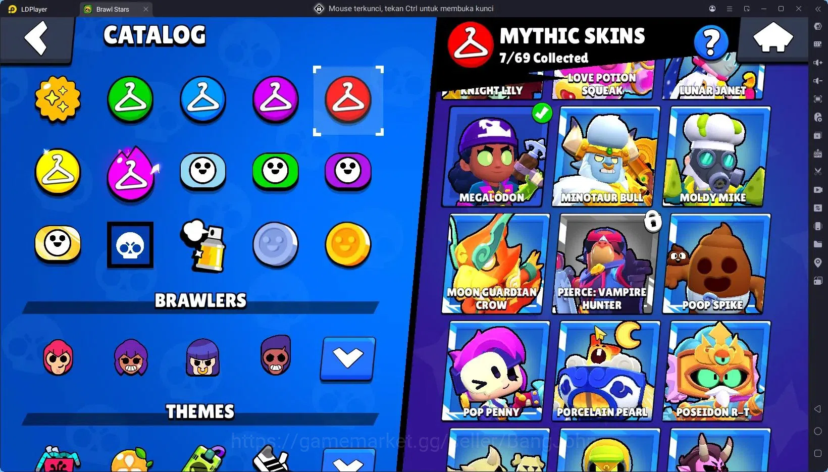 Brawl Stars Accounts Trophy 31686|92 Brawler|11 Max Hypercharge|3 Hc(Kenji,Buzz,Poco),6 Legend,7 Mythic|9589 Bling 9