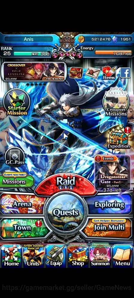 Grand Summoners Accounts Global|Rank 1|1951 cc Ready Gacha|8 Ascend 3 TW| [ image 1