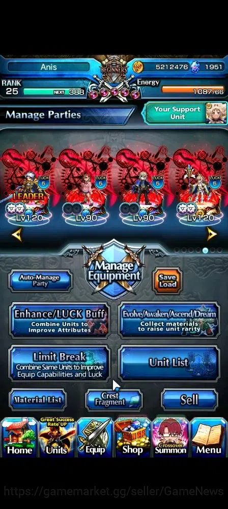 Grand Summoners Accounts Global|Rank 1|1951 cc Ready Gacha|8 Ascend 3 TW| [ image 3