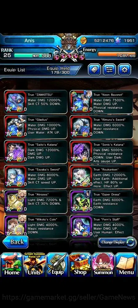 Grand Summoners Accounts Global|Rank 1|1951 cc Ready Gacha|8 Ascend 3 TW| [ image 5