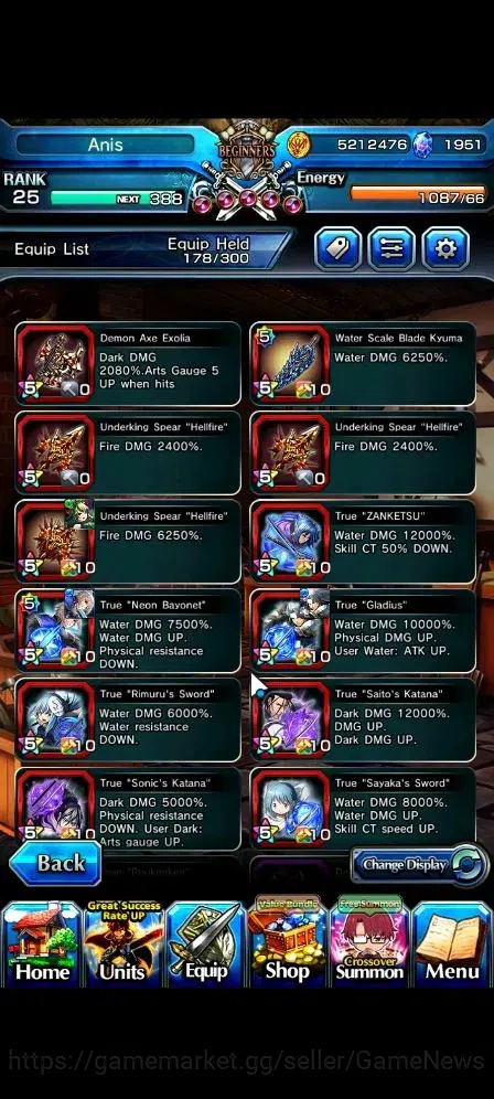 Grand Summoners Accounts Global|Rank 1|1951 cc Ready Gacha|8 Ascend 3 TW| [ image 7