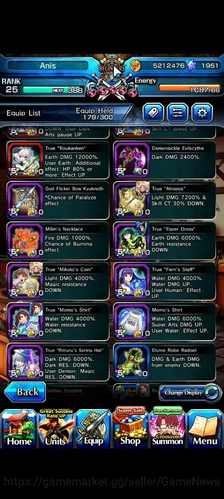 Grand Summoners Accounts Global|Rank 1|1951 cc Ready Gacha|8 Ascend 3 TW| [ image 8