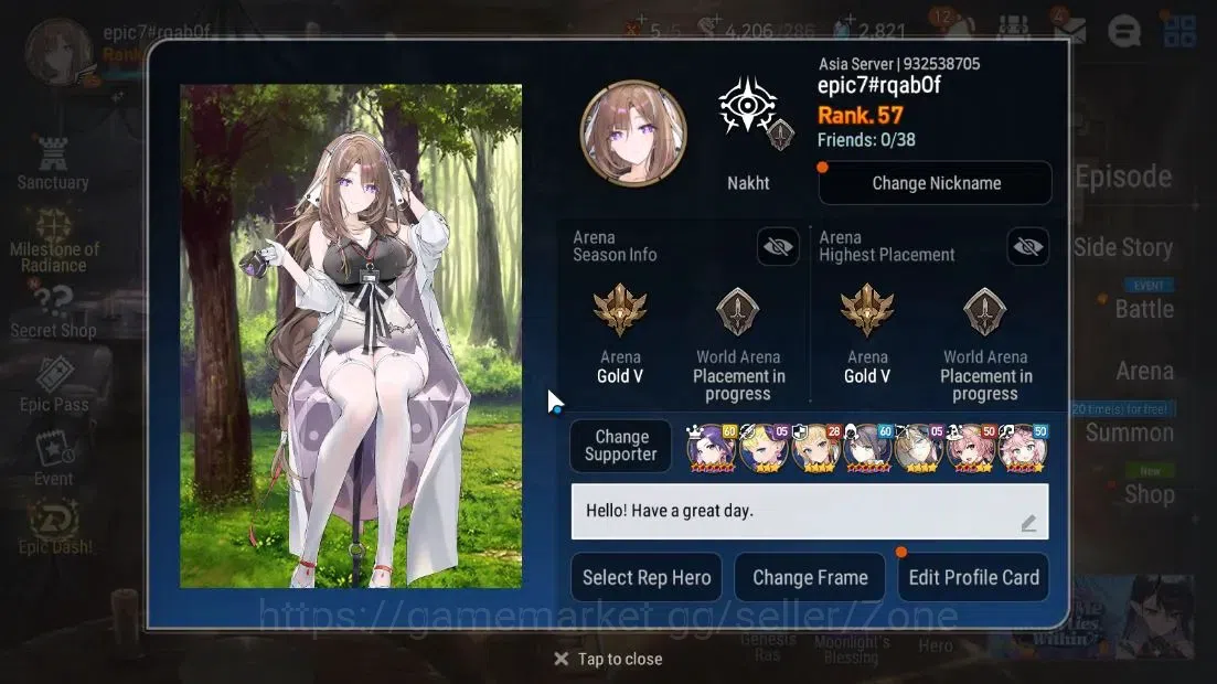 Epic Seven Accounts Mid-Tier ASIA Unverif|New Era|6 ML(SN Yulha,DB Senya,S Taeyou,Etc)+Abyss Fumyr,Landy|Abyss F51|PoH 2