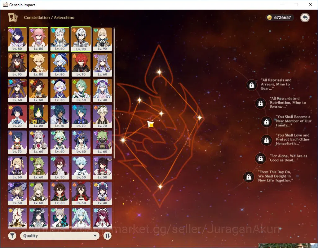 Genshin Impact Accounts Mid Game ASIA |AR 56|FREE HSR|7 Limited 3