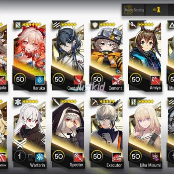 Arknights Accounts Starter ARKNIGHTS GLOBAL STARTER 7*6 , LIMITED SILVERASH ALTER , LEMUEN,HARUKA,EYJA,MOUNTAIN,SKADI,REED