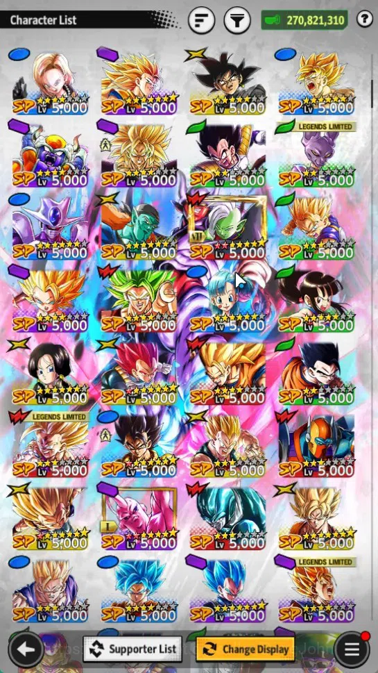 Dragon Ball Legends Accounts Global | Lvl 166|270M Total Power|7.1K CC|1 LR|6 U image 12