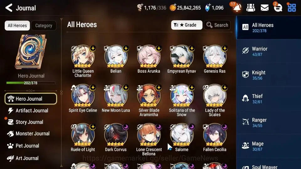 Epic Seven Accounts High-End ASIA VERIF|22 ML(Salome,LOTScales,GRas,BArunka)+PFbyblis,Rinak,Etc|AUTO WB Hunt|1K SStone+1K 6