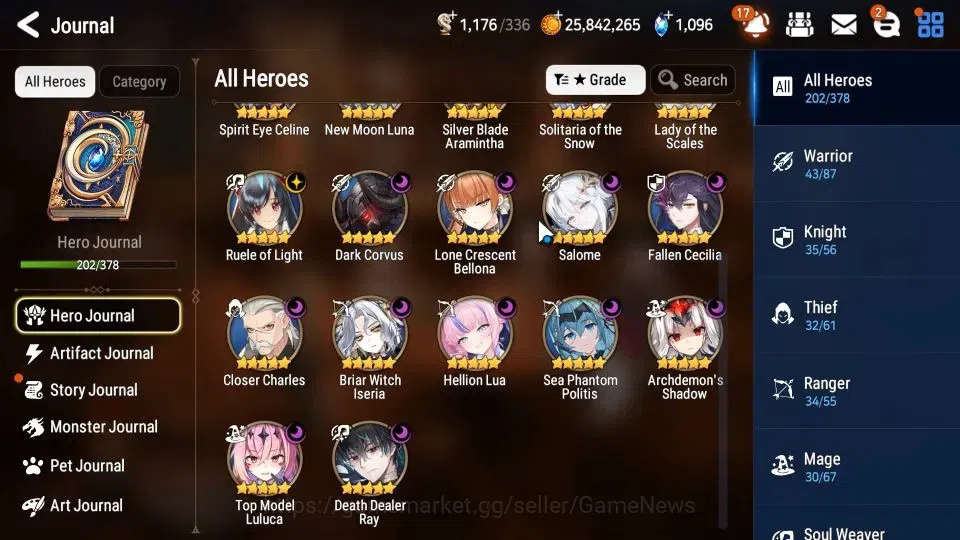 Epic Seven Accounts High-End ASIA VERIF|22 ML(Salome,LOTScales,GRas,BArunka)+PFbyblis,Rinak,Etc|AUTO WB Hunt|1K SStone+1K 9