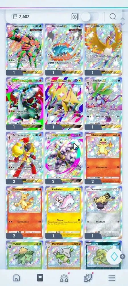 Pokémon TCG Pocket Accounts EN 7,6K Card|161 EX|4 Crown [Charizard,IronVal,Bax image 2