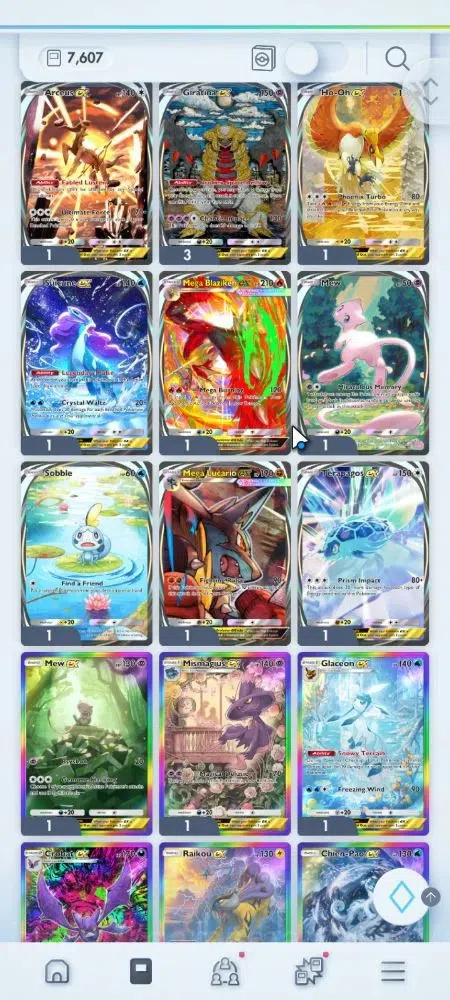 Pokémon TCG Pocket Accounts EN 7,6K Card|161 EX|4 Crown [Charizard,IronVal,Bax image 5