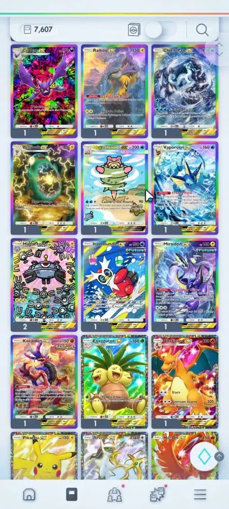Pokémon TCG Pocket Accounts EN 7,6K Card|161 EX|4 Crown [Charizard,IronVal,Bax image 6