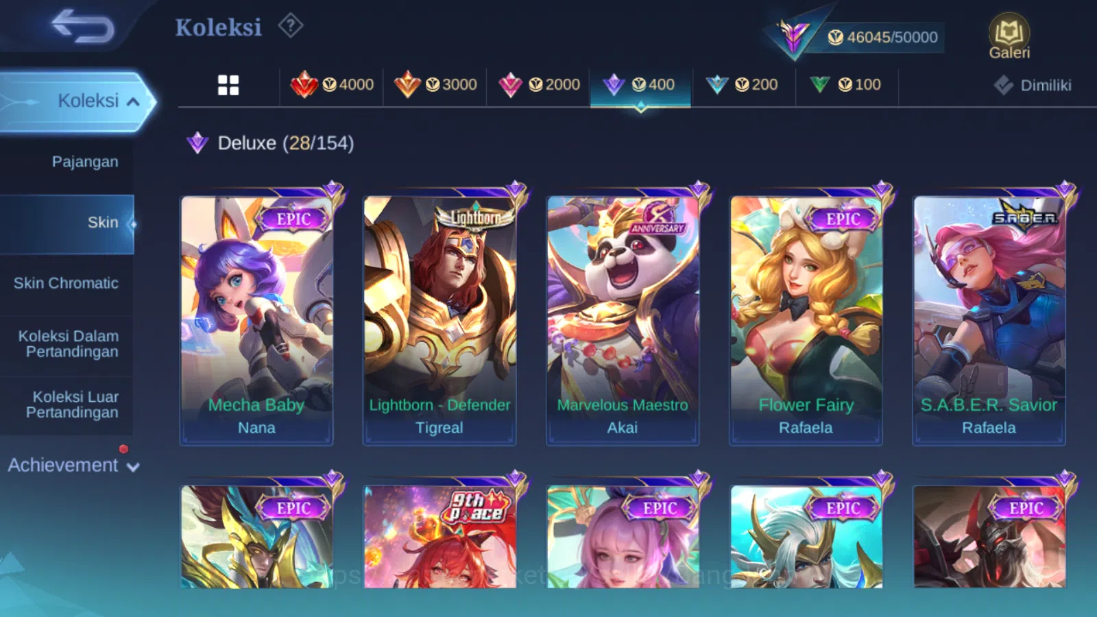 Mobile Legends: Bang Bang Accounts Hero 131 | skin 219 | kof karina | cc natalia | ep image 12
