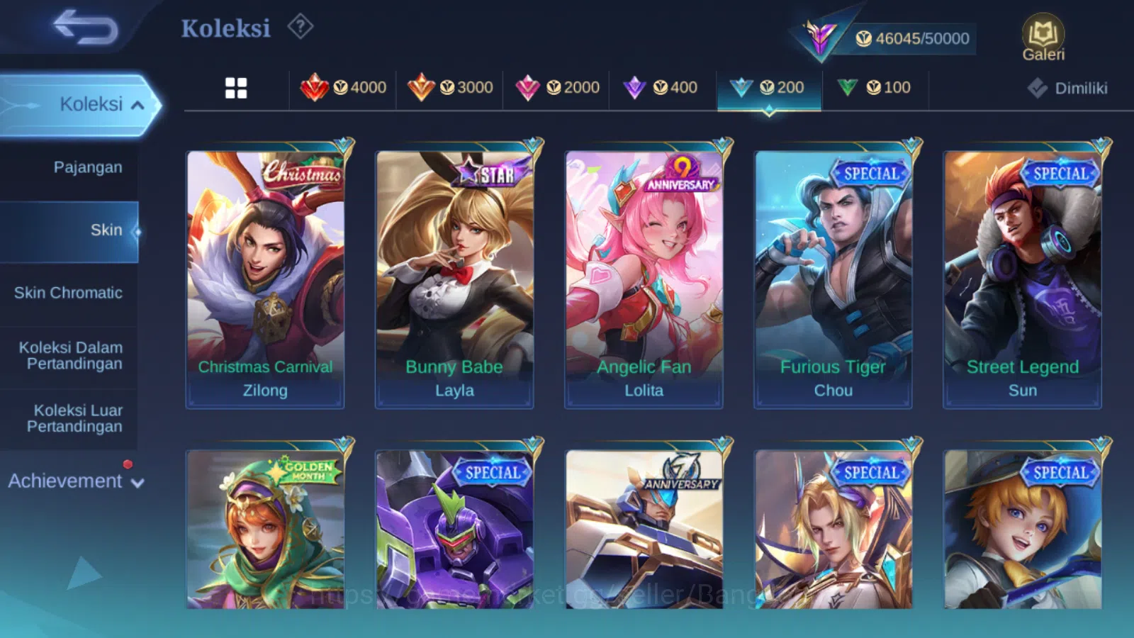 Mobile Legends: Bang Bang Accounts Hero 131 | skin 219 | kof karina | cc natalia | ep image 17