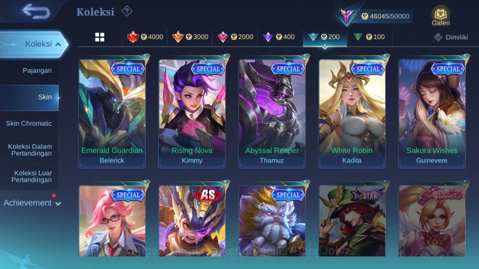 Mobile Legends: Bang Bang Accounts Hero 131 | skin 219 | kof karina | cc natalia | ep image 19
