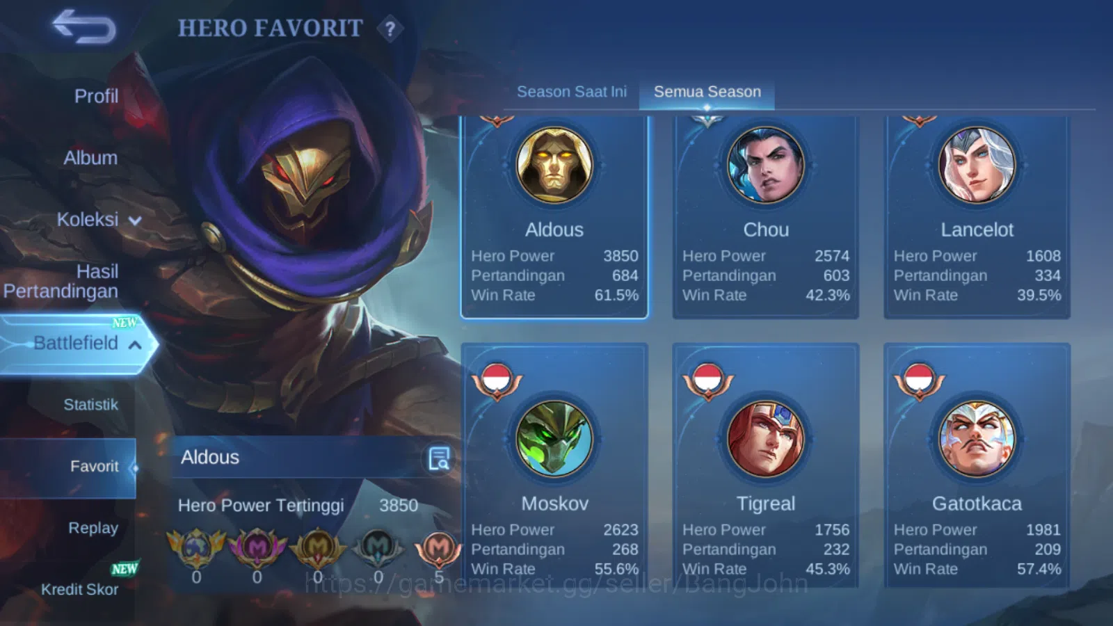 Mobile Legends: Bang Bang Accounts Hero 131 | skin 219 | kof karina | cc natalia | ep image 4