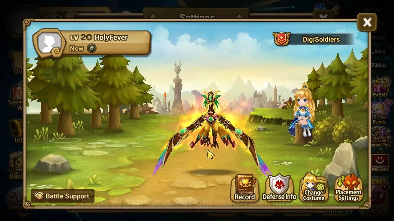 Summoners War: Sky Arena Accounts Starter GLOBAL Lv 20|Starter 1 LD[Eludia]+2 NB5[Teshar,Minato]+5 6*Monster|2 Legendary 2