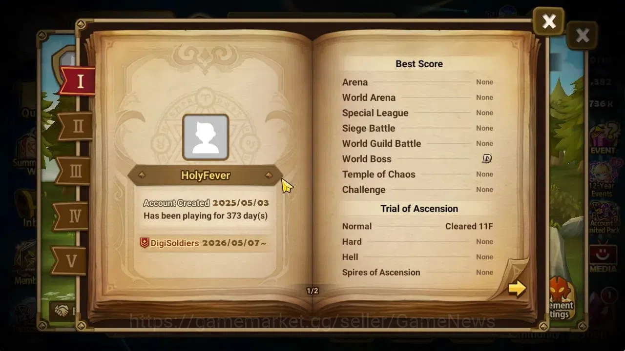 Summoners War: Sky Arena Accounts Starter GLOBAL Lv 20|Starter 1 LD[Eludia]+2 NB5[Teshar,Minato]+5 6*Monster|2 Legendary 5