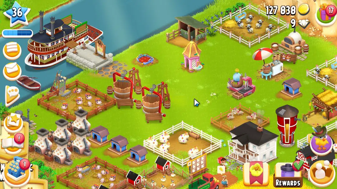 Hay Day Accounts Level 36 | Barn Storage 1000 + Silo Storage 500| 127k Coins, 9 Dm |CN ON|Log Supercell ID|Take Email|Check 1
