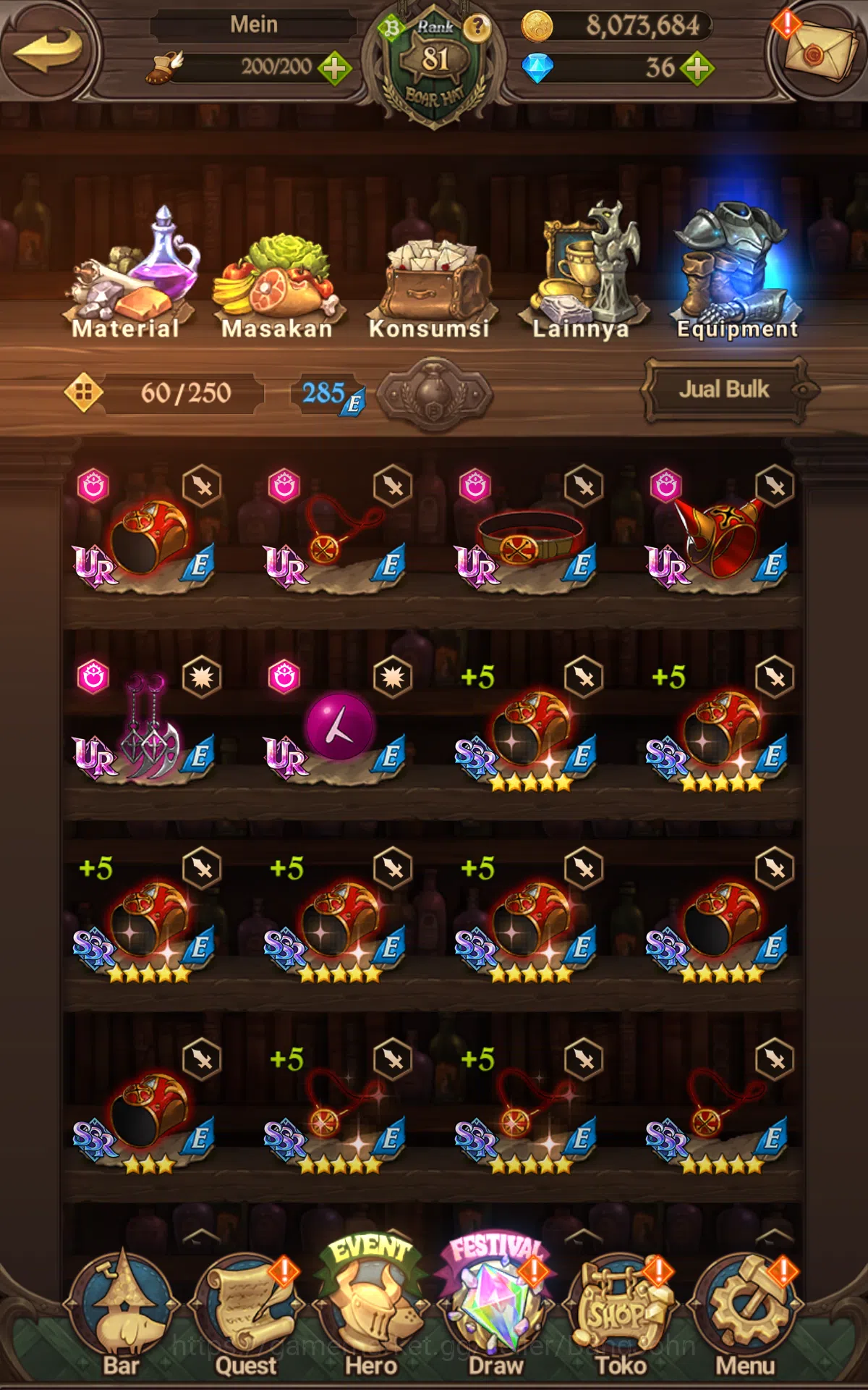 The Seven Deadly Sins: Grand Cross Accounts ASIA|4.1M CC|2LR Ludociel,Milim Nava|UR Merlin&Esc image 5