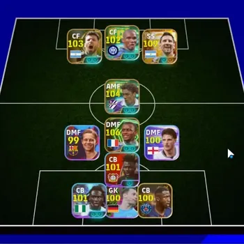 eFootball Accounts Legends & Iconic Players Android|Power 3163|Big Time Lionel Messi|8 Epic Patrick Vieira,Rui Costa,Sergio