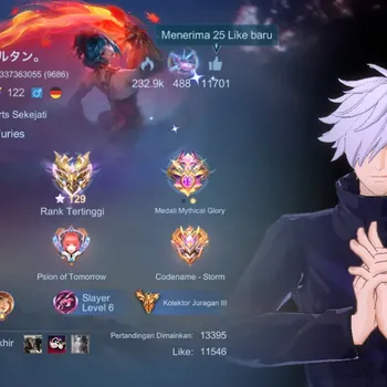 Mobile Legends: Bang Bang Accounts Collector Hero138|Skin 490|HighImmo 129|4 Legend(Guin,Lesley,Franco,Saber),KISHIN Lance,2