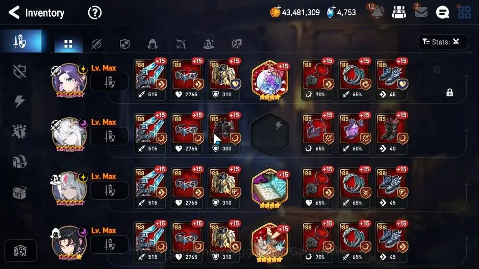 Epic Seven Accounts Limited Hero GLOBAL|UnVerif|6 ML(Salome,NM Luna,BYSHwayoung),Setsuka,AFS Flan|Untouch Theater|4,7K 12