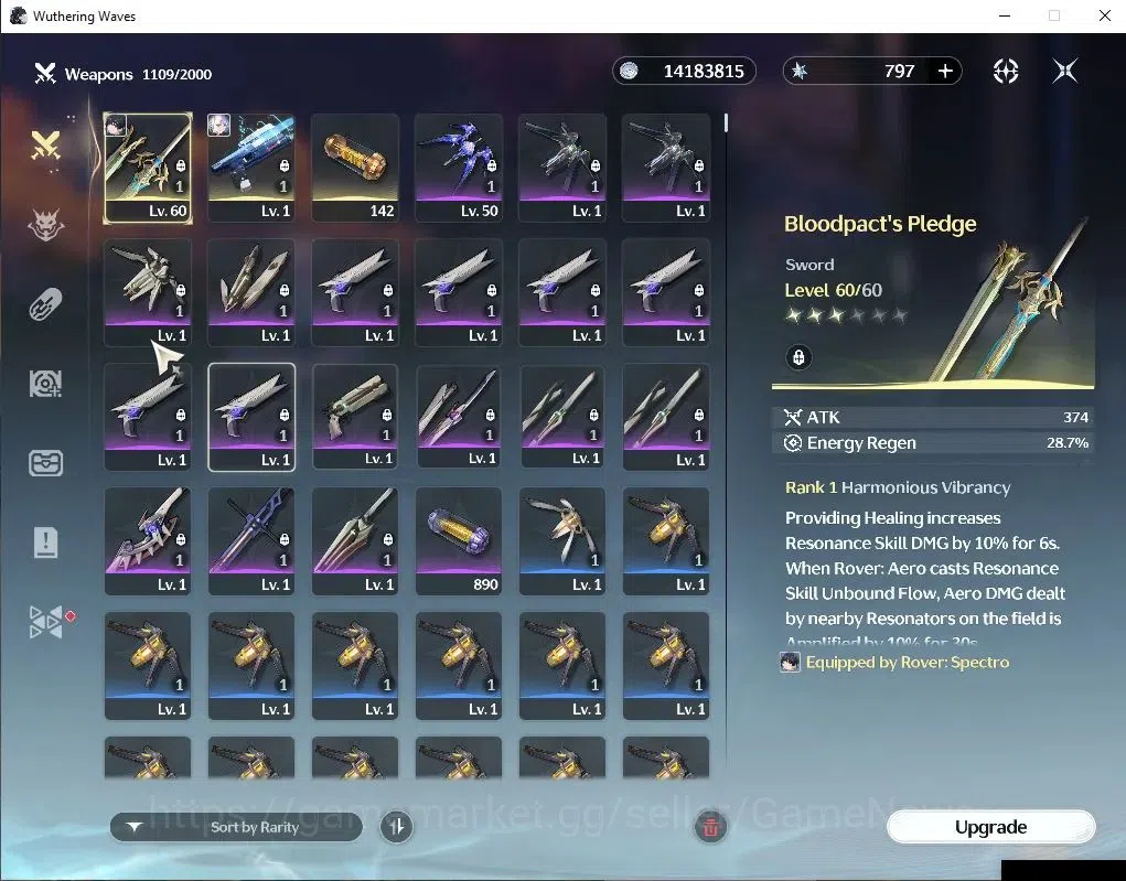 Wuthering Waves Accounts NA |UL 47|2 Limited| Lucy R6+Sign,Rebecca| 124 Lus image 6