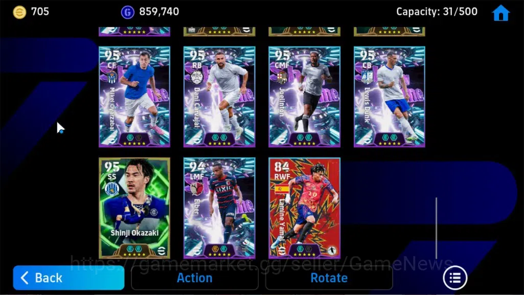eFootball Accounts Android|705 Coins|Epic Lamine Yamal,Pepe,Francesco image 10