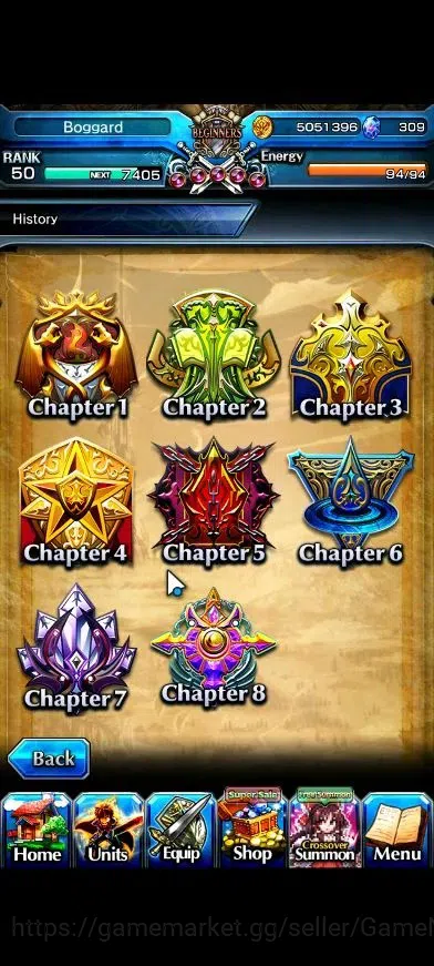 Grand Summoners Accounts End-Game Global | Rank 50 | 3 Ascend+1 TW | Reimu Hakurei+TW, Young Inheritor Isliid ,Marisa 7