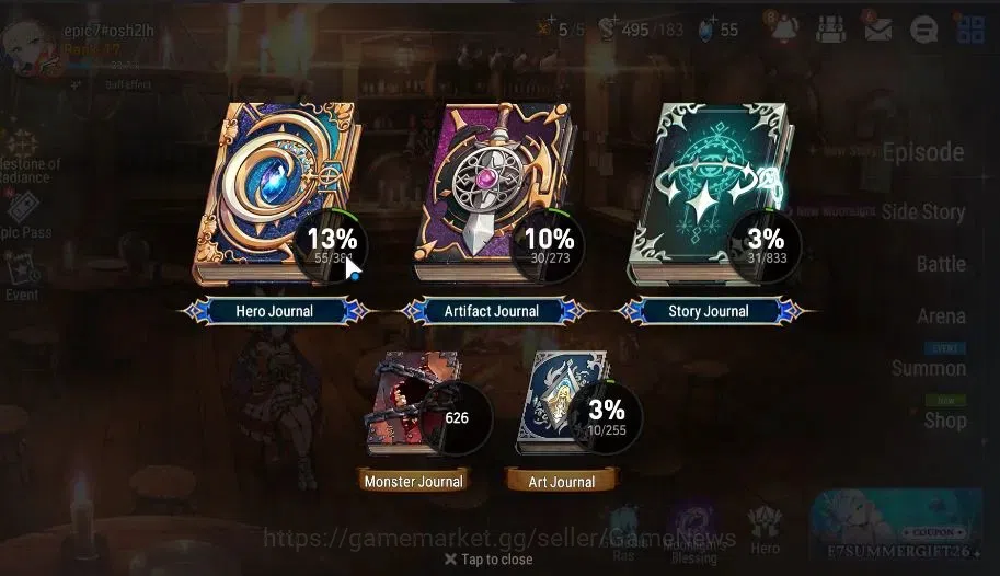 Epic Seven Accounts Global|UnVerif|3 ML(Rhianna&Luciel,Bystander Hwayo image 3