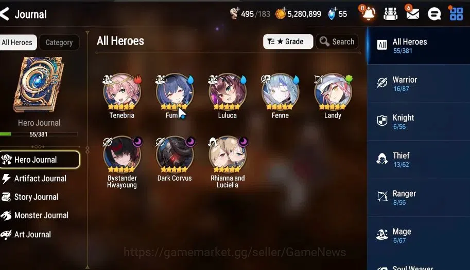 Epic Seven Accounts Global|UnVerif|3 ML(Rhianna&Luciel,Bystander Hwayo image 5