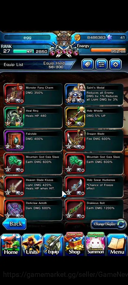 Grand Summoners Accounts End-Game Global|Rank 27|9 Ascend|Summer Miyu,Miracle IsliidTW,Chloe,Fen,Lark,King Orvell,Anti 6