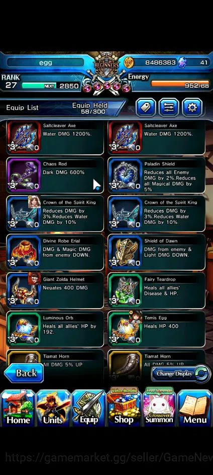 Grand Summoners Accounts End-Game Global|Rank 27|9 Ascend|Summer Miyu,Miracle IsliidTW,Chloe,Fen,Lark,King Orvell,Anti 7