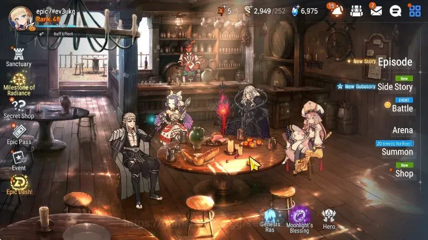 Epic Seven Accounts Starter Global|New Era 5ML (Straze, Harsetti, Abyss Yufine, NC Landy, DP Aria)|PoH+Bless ON|SS 5