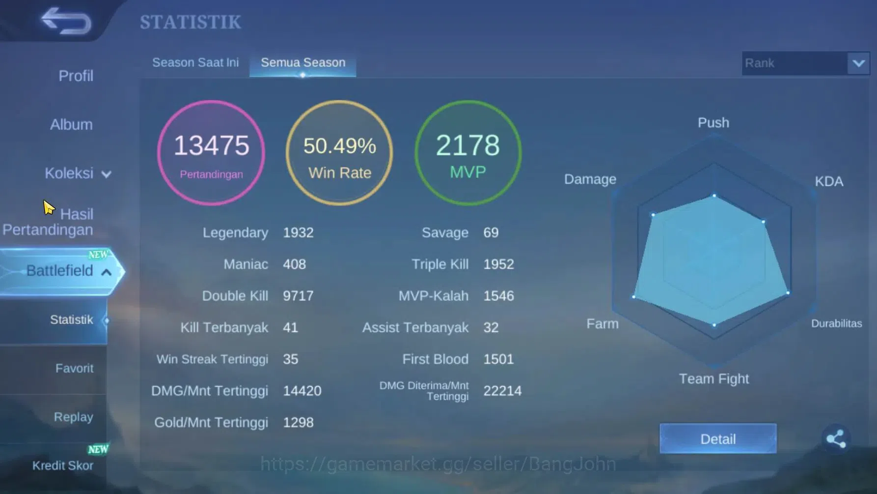 Mobile Legends: Bang Bang Accounts Global | Hero 132, Skin 403, Renowned. Aspirants L image 13