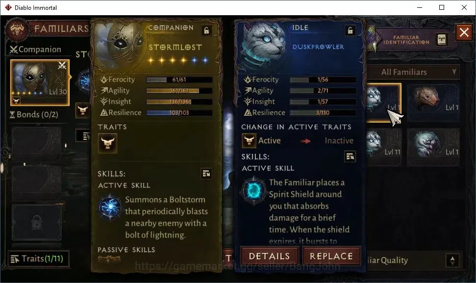 Diablo Immortal Accounts High-End NA - High Heaven |60 (719) Necromancer - Slinger |CR 41k |Reso 540|L30 (4*) Stormlost 11