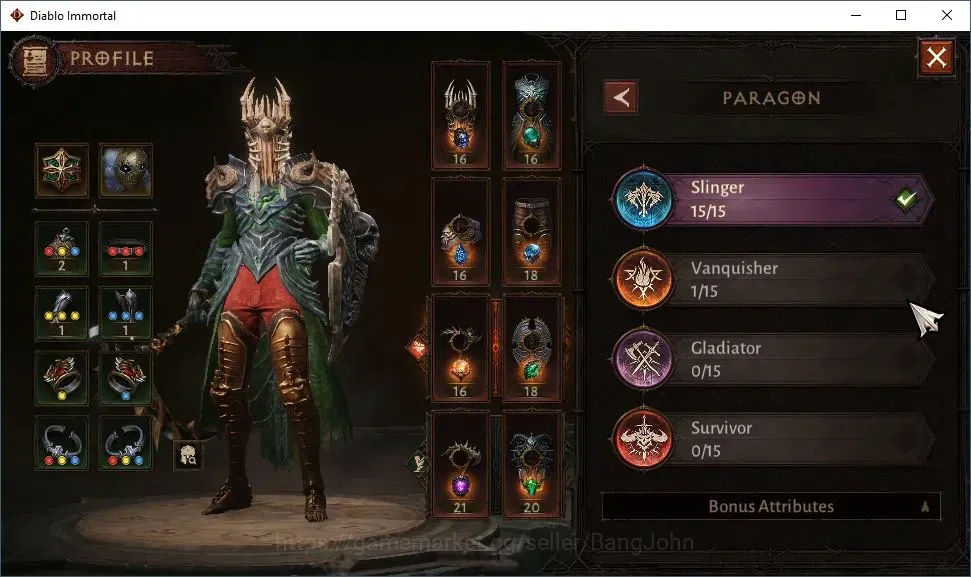 Diablo Immortal Accounts High-End NA - High Heaven |60 (719) Necromancer - Slinger |CR 41k |Reso 540|L30 (4*) Stormlost 3