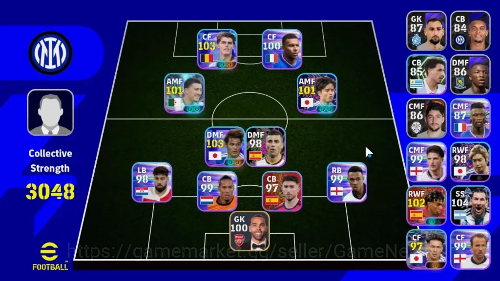 eFootball Accounts Others Android|Power 3048|Show Time Sano Kaishu,Charles De Ketelaere,Ibrahim Maza,Kubo 1